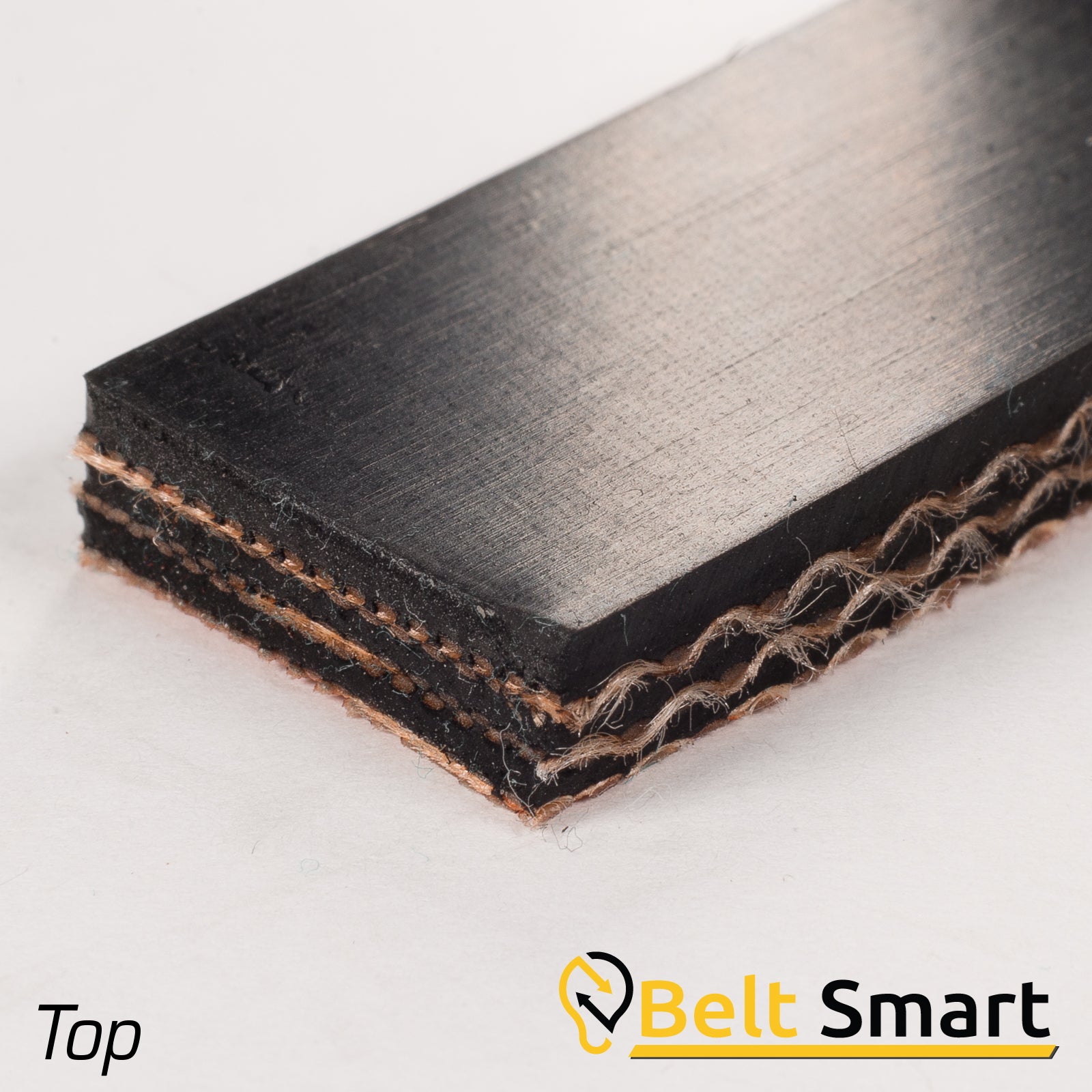 BS077B - #77b Beltservice 3 Ply Black Belt 330 3/32" x Bare MOR Conveyor Belt
