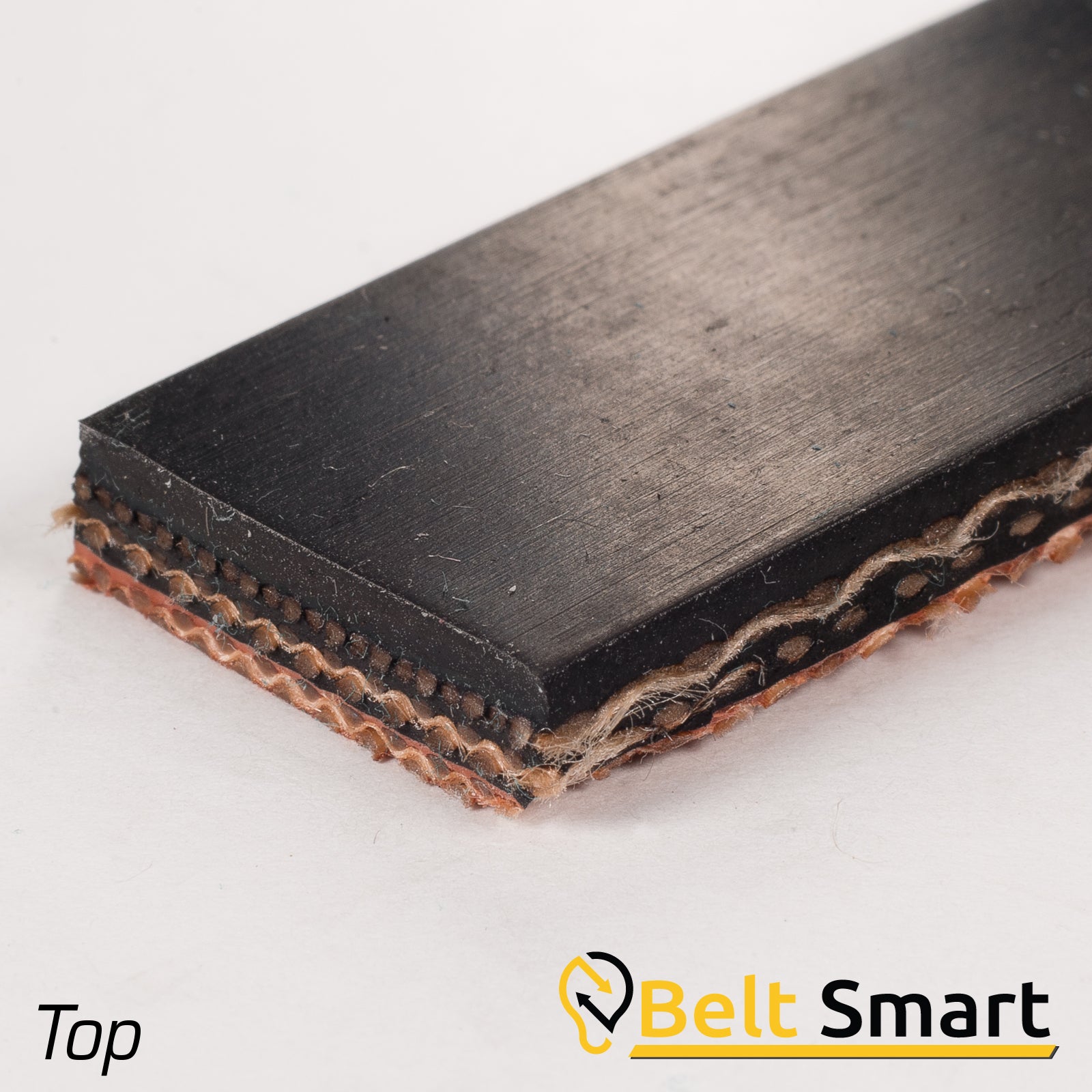 BS077C - #77c Beltservice 3 Ply 330 Black Belt 1/16" x Bare Conveyor Belt