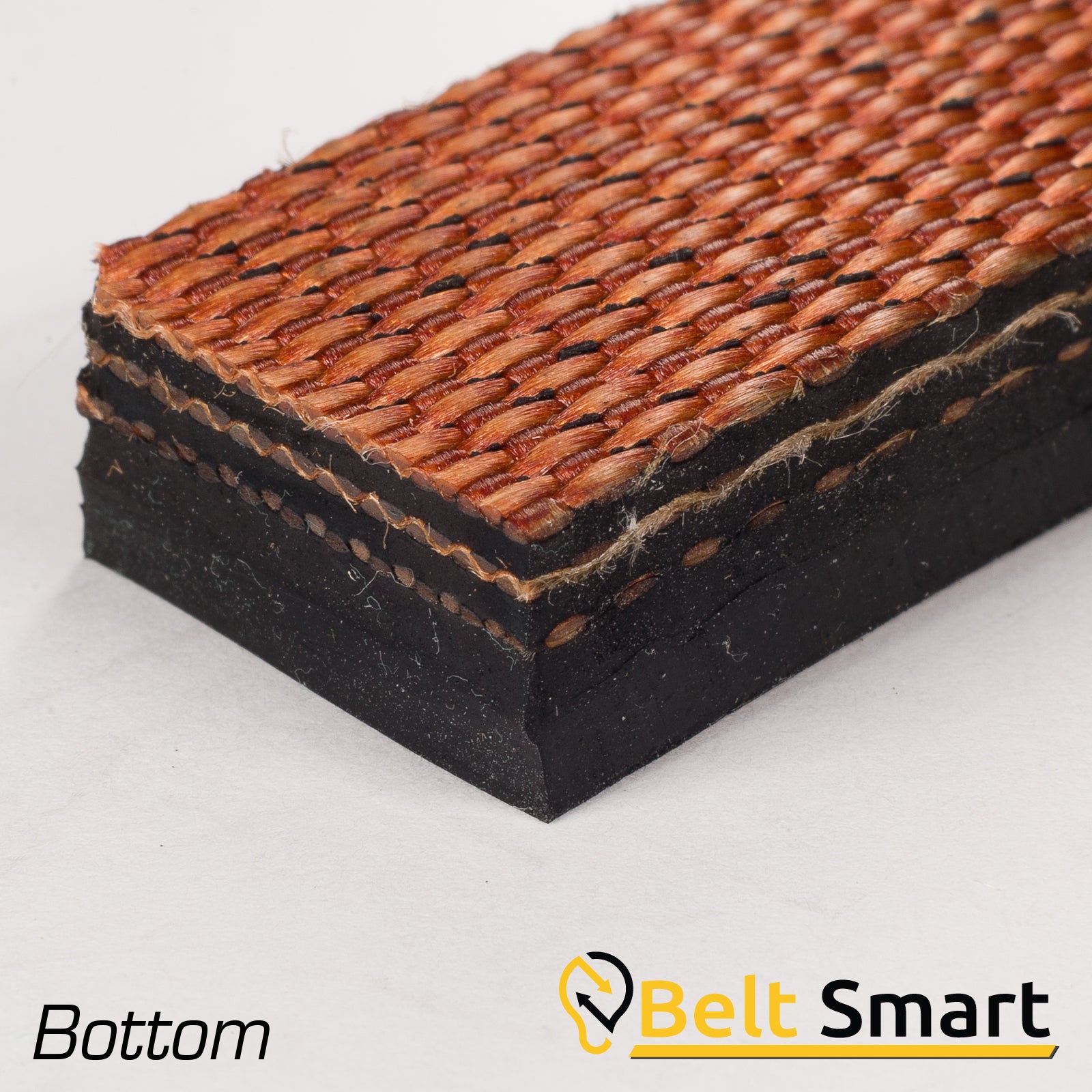 BS077D - #77d Beltservice 3 Ply 330 Black Belt 3/16" x Bare Conveyor Belt