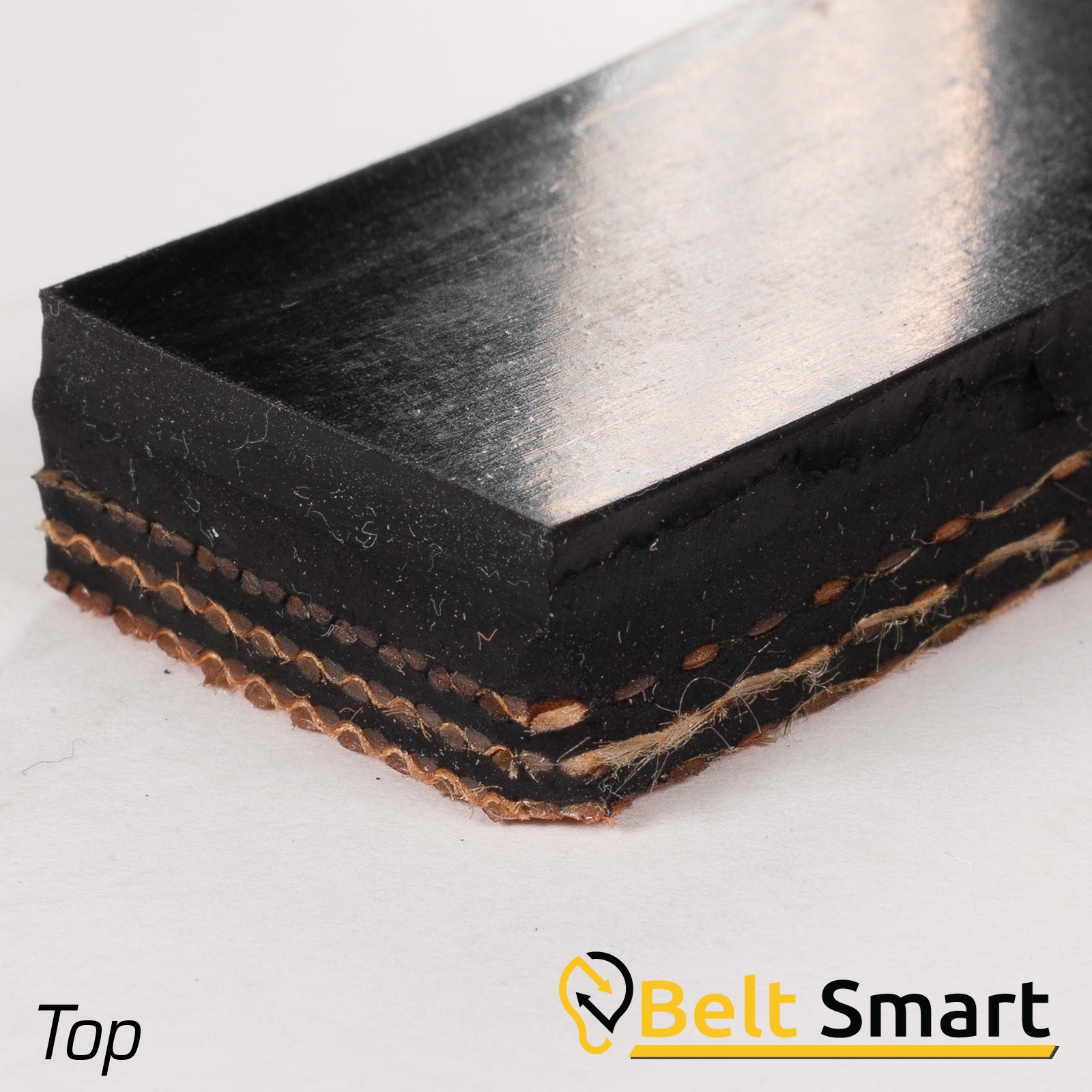 BS077D - #77d Beltservice 3 Ply 330 Black Belt 3/16" x Bare Conveyor Belt