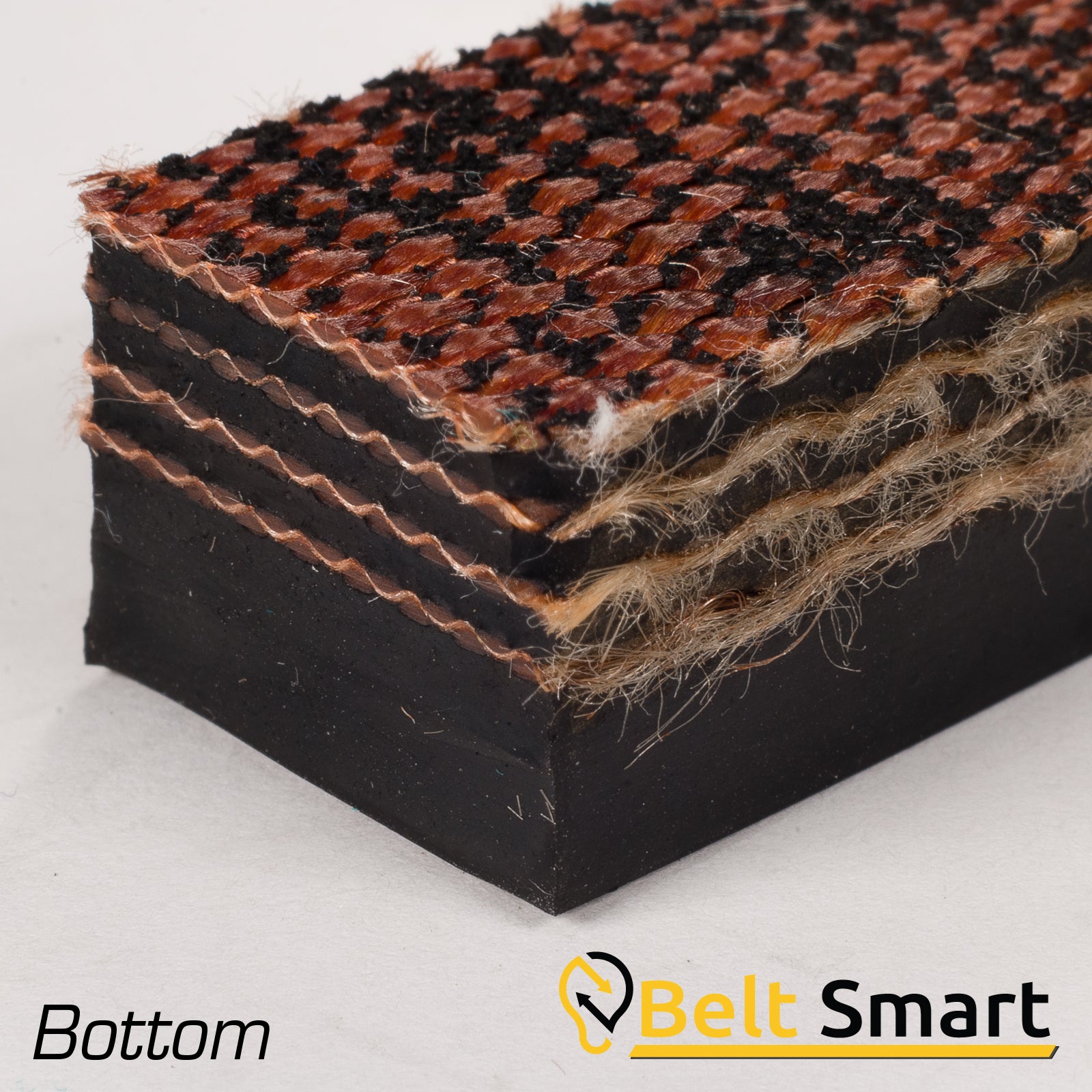 BS077E - #77e Beltservice 4 Ply 440 Black Belt 1/4" x Bare Conveyor Belt