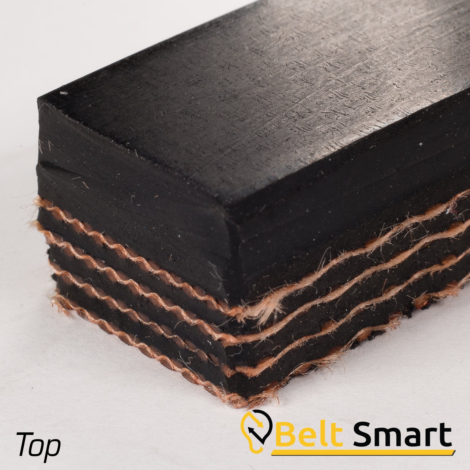 BS077E - #77e Beltservice 4 Ply 440 Black Belt 1/4" x Bare Conveyor Belt