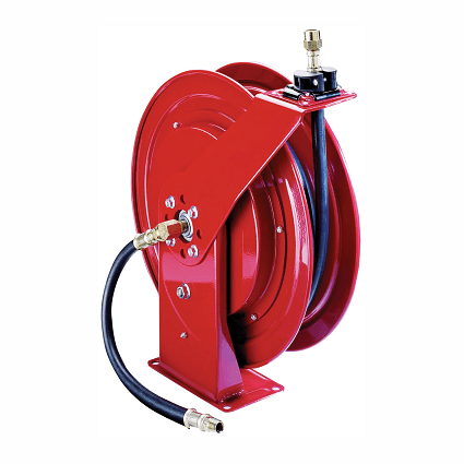 8078-G Alemite Severe Duty Reel - Grease - Connecting Hose Inlet, 3/8" NPTF(m) - Delivery Hose Outlet, 1/4" NPTF(f) - Delivery Hose specification, 1/4" x 50' (317874-50) - Max Pressure, 6,000 PSI