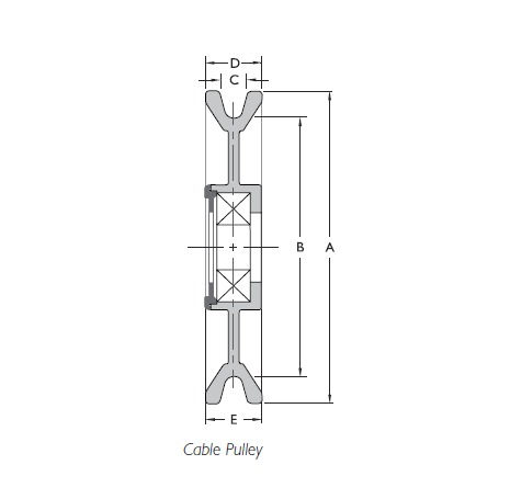 RA3504 by Fenner Drives | Powermax Cable Pulley | Max Cable Size: 7/32" | Bore Size: 17mm