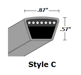 C140 by Bestorq | Classical Wrapped V-Belt | C Section | 144" O.C.