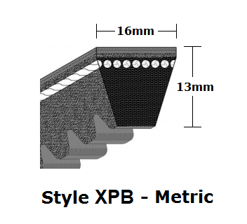 XPB1500 Cogged Metric Wrapped V- Belt - XPB - 1522mm O. C. (Old Part #: SPBX1500)