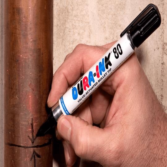 096923 Markal DURA-INK 80 - 1/8" (3 mm) Mark Size - Black - (Case of 48) - Beltsmart