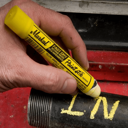 082721 Markal FAST DRY Paintstik - Standard Size 11/16" x 4-3/4" - Yellow - (Case of 72) - Beltsmart