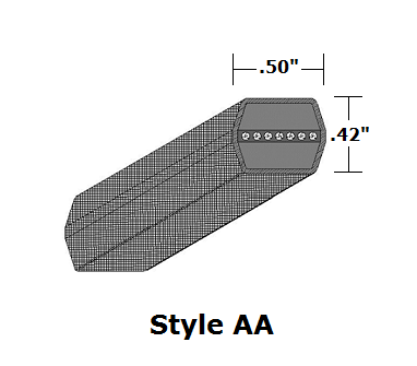 Timken Belts AA 99.3 In Synthetic Rubber Double Angle Hexagonal V-Belt