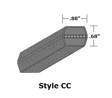 CC85 by Bestorq | Double Sided (Hex) Wrapped V-Belt | CC Section | 91.2" O.C.