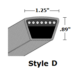D300 by Bestorq | Classical Wrapped V-Belt | D Section | 302.7" O.C.