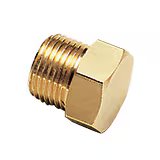 0125 08 00 by Parker | Legris Tube End Plug for Compression Fitting | 8mm Tube End Plug x M12x1 Male M12 Metric Thread | 14mm Hex | 14mm Length | Brass | Pack of 10