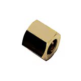 0155 10 10 by Parker | Legris Equal Connector | 1/8" Female BSPP | 14 mm Hex | 17 mm Length | Straight | Brass | Pack of 10