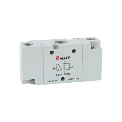 01VP130005N by AIGNEP | 01V Control Valves Series | 3 way/2 position | Air Return | 1/2" NPT