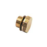 0220 10 00 39 by Parker | Legris Hex Head Plug | 1/8" Male BSPP Thread | 14 mm Hex | Brass | Pack of 10