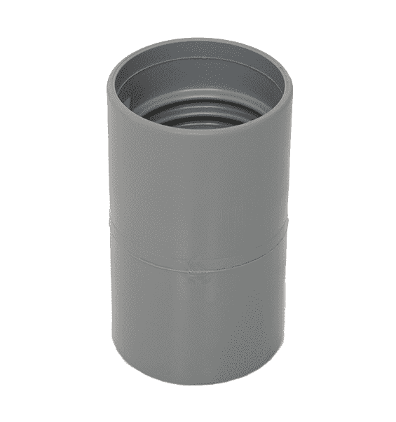 03100240 (DC240) by Flexaust | Double Threaded Connector | 1.5" Hose ID | Gray