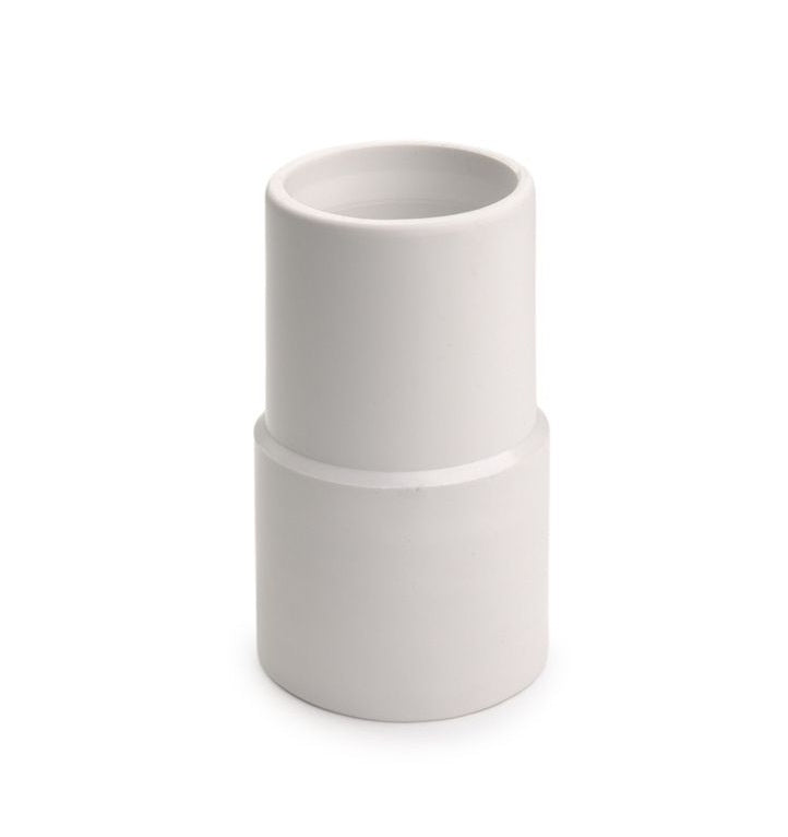 03100792 by Flexaust | Flex-Tube Screw Cuff | Fits 2in Hose ID | White | PVC