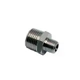 0900 00 27 by Parker | Legris Equal Adapter | 3/4" Male BSPT Thread x 3/4" Male BSPT Thread | 27 mm Hex | 39.5 mm Length | Straight | Nickel-Plated Brass | Pack of 25
