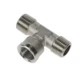 0928 00 13 by Parker | Legris Stud Fitting | 1/4" Male BSPT Thread x 1/4" Female BSPP Thread | 45 mm Length | Nickel-Plated Brass | Pack of 25