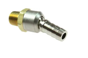 B0404BS by Coilhose | Ball Swivel Hose Barb | 1/4" Tube ID x 1/4" Male NPT Thread | Plated Steel