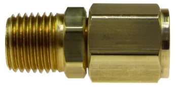 CF0404S by Coilhose | Hose Fitting | 1/4" Female NPT Thread x 1/4" Male NPT Thread | Swivel Conversion Fitting | Straight | Brass