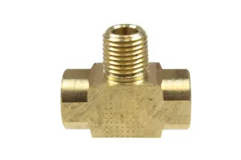 MBT04 by Coilhose | Pipe Fitting | 1/4" Female NPT Thread x 1/4" Male NPT Thread | Tee | Brass