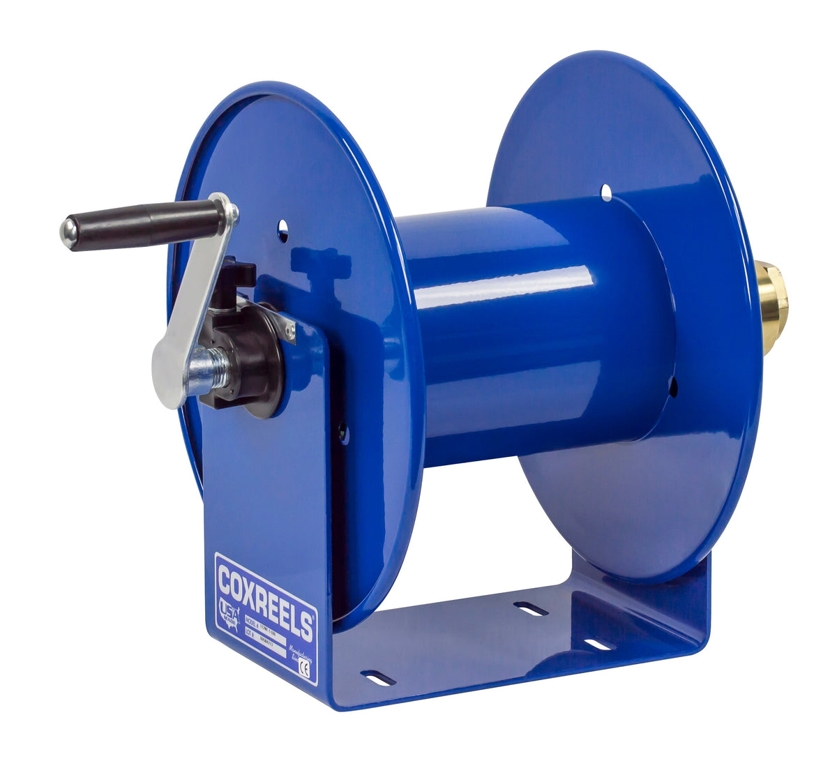 117WTL-1-200 by Coxreels | 100W Series | 200 PSI Hand Crank Hose Reel for Oxy-Fuel Welding (T-Grade) | 1/4" Hose ID, 1/4" FNPT Inlet | Steel | 200ft Capacity, Hose Not Included