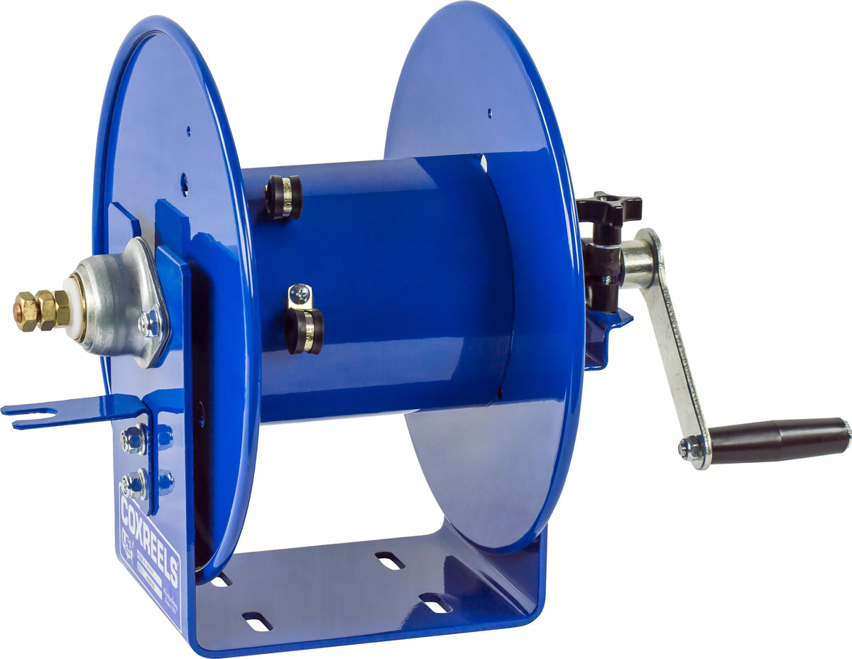112WCL-6-10 by Coxreels | 100WCL Series | Hand Crank Welding Cable Reel | #1/0 Cable, 450A | Steel | 100ft Capacity, Cable Not Included