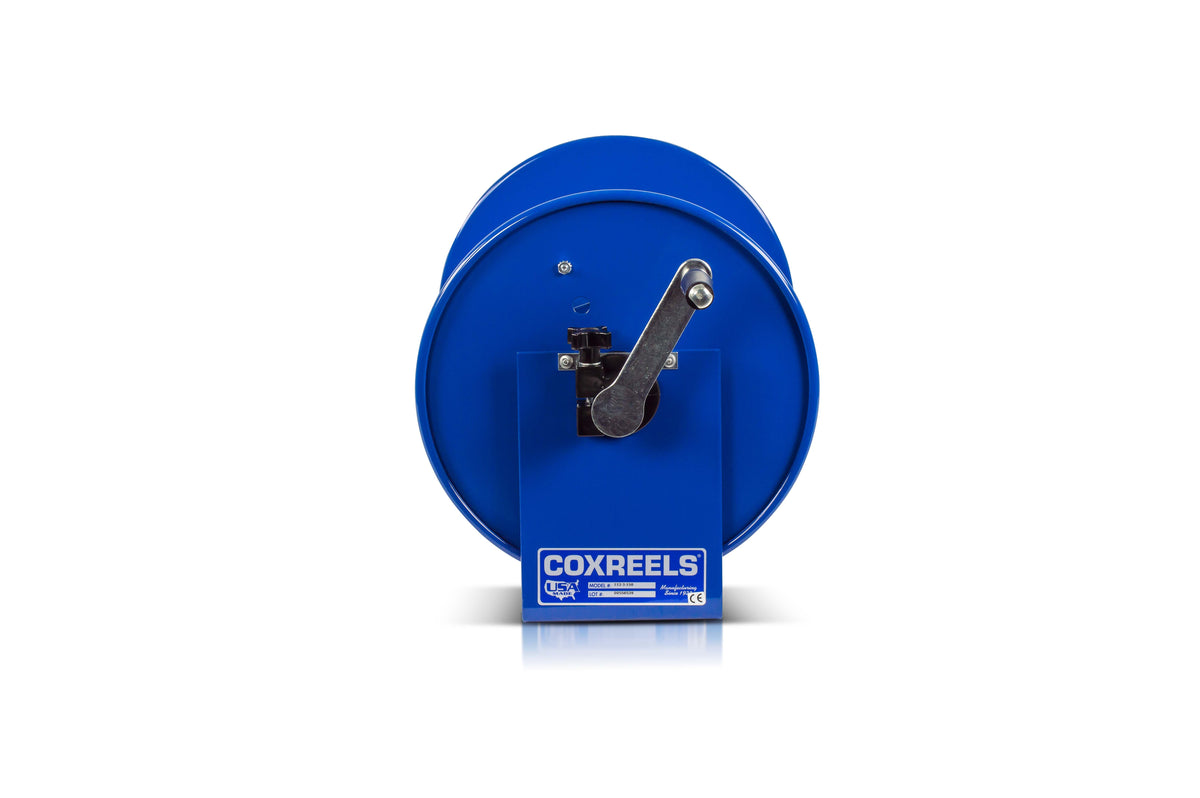 117-5-100 by Coxreels | 100 Series | 4,000 PSI Hand Crank Hose Reel | 3/4" Hose ID, 3/4" FNPT Inlet | Steel | 100ft Capacity, Hose Not Included