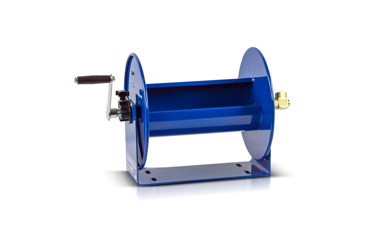 117-3-250 by Coxreels | 100 Series | 4,000 PSI Hand Crank Hose Reel | 3/8" Hose ID, 3/8" FNPT Inlet | Steel | 250ft Capacity, Hose Not Included