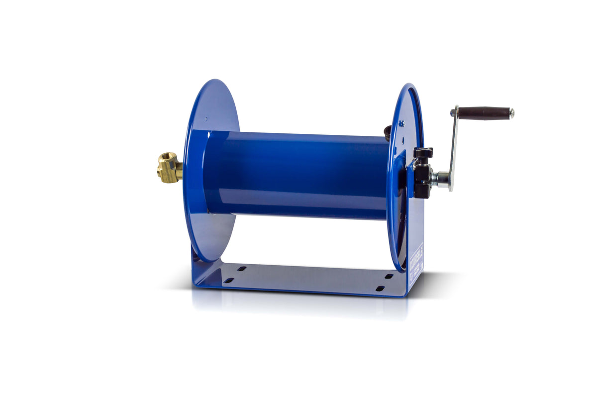 117-4-225 by Coxreels | 100 Series | 4,000 PSI Hand Crank Hose Reel | 1/2" Hose ID, 1/2" FNPT Inlet | Steel | 225ft Capacity, Hose Not Included