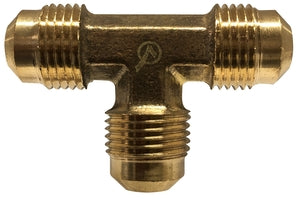 704044-06 by Midland | Lead Free 45° SAE Flare Fitting | Union | 3/8" Male UNF x 3/8" Male UNF x 3/8" Male UNF | Tee | Brass | Replaces: 10161LF / 10-161LF