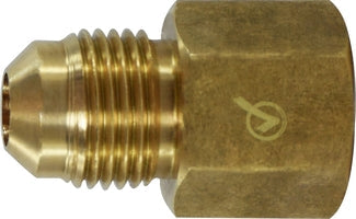 704046-0504 by Midland | Lead Free 45° SAE Flare Fitting | 5/16" Male Flare x 1/4" Female NPTF | Adapter | Brass | Replaces: 10233LF