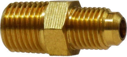 10131 by Midland | SAE 45° Flare Fitting | Ball Check Connector | 1/4" Male SAE 45° Flare x 1/8" Male NPTF | Brass