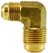 10421 by Midland | SAE 45° Flare Fitting | Forged Reducing | 5/8" Male SAE 45° Flare x 1/2" Male SAE 45° Flare | 90° Elbow | Brass