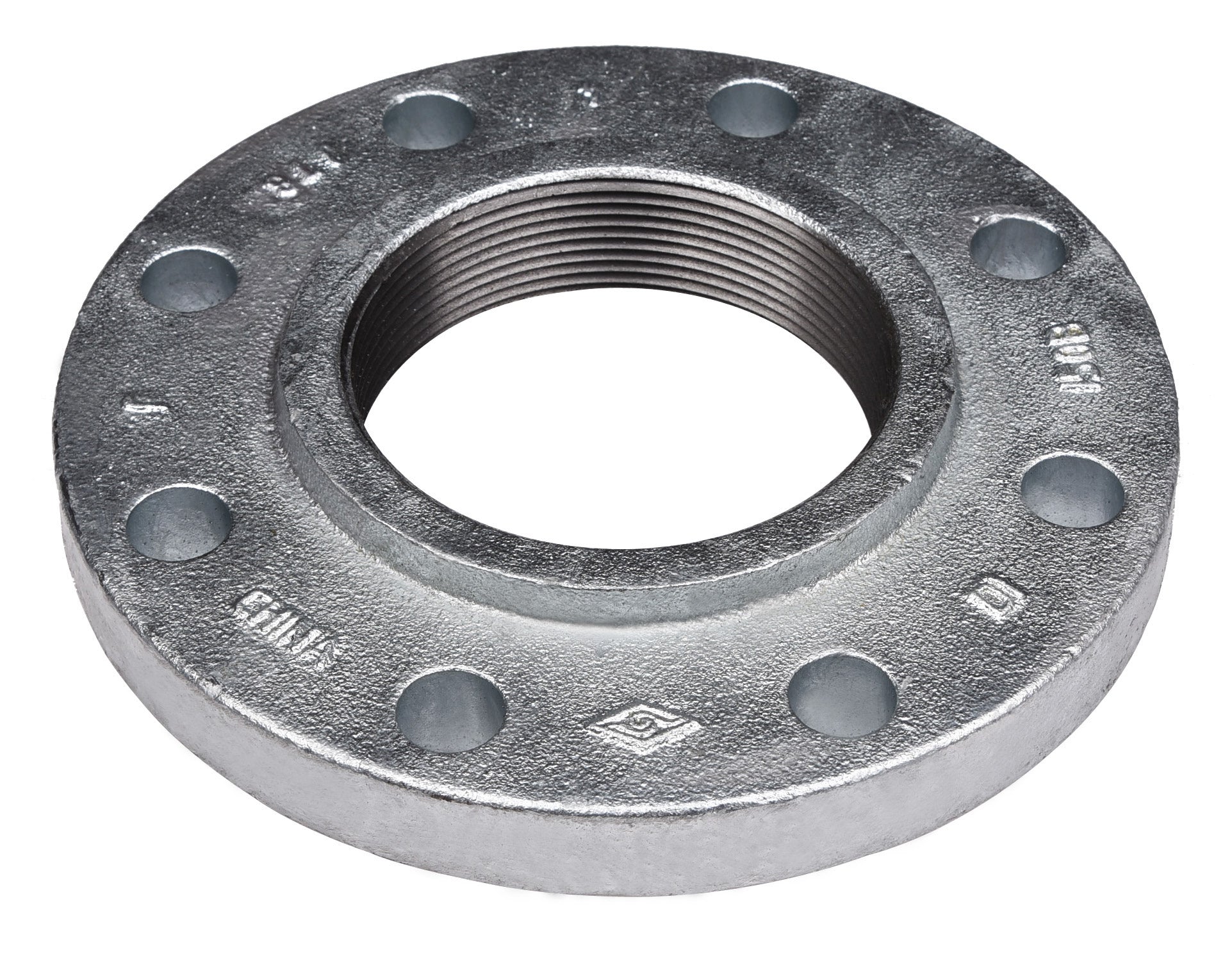 108028 by Midland | Threaded Companion Flange | 4" Size | Class 150 Threaded | Galvanized Ductile Iron