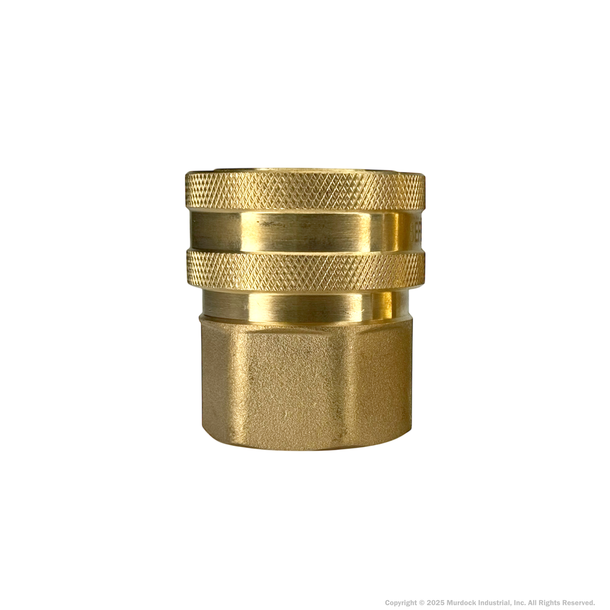 10EF10-B by Dixon Valve | Hydraulic Quick Disconnect Coupling | E-Series | 1-1/4" Female NPTF x 1-1/4" Straight-Through Interchange | Socket | Nitrile Seal | Brass