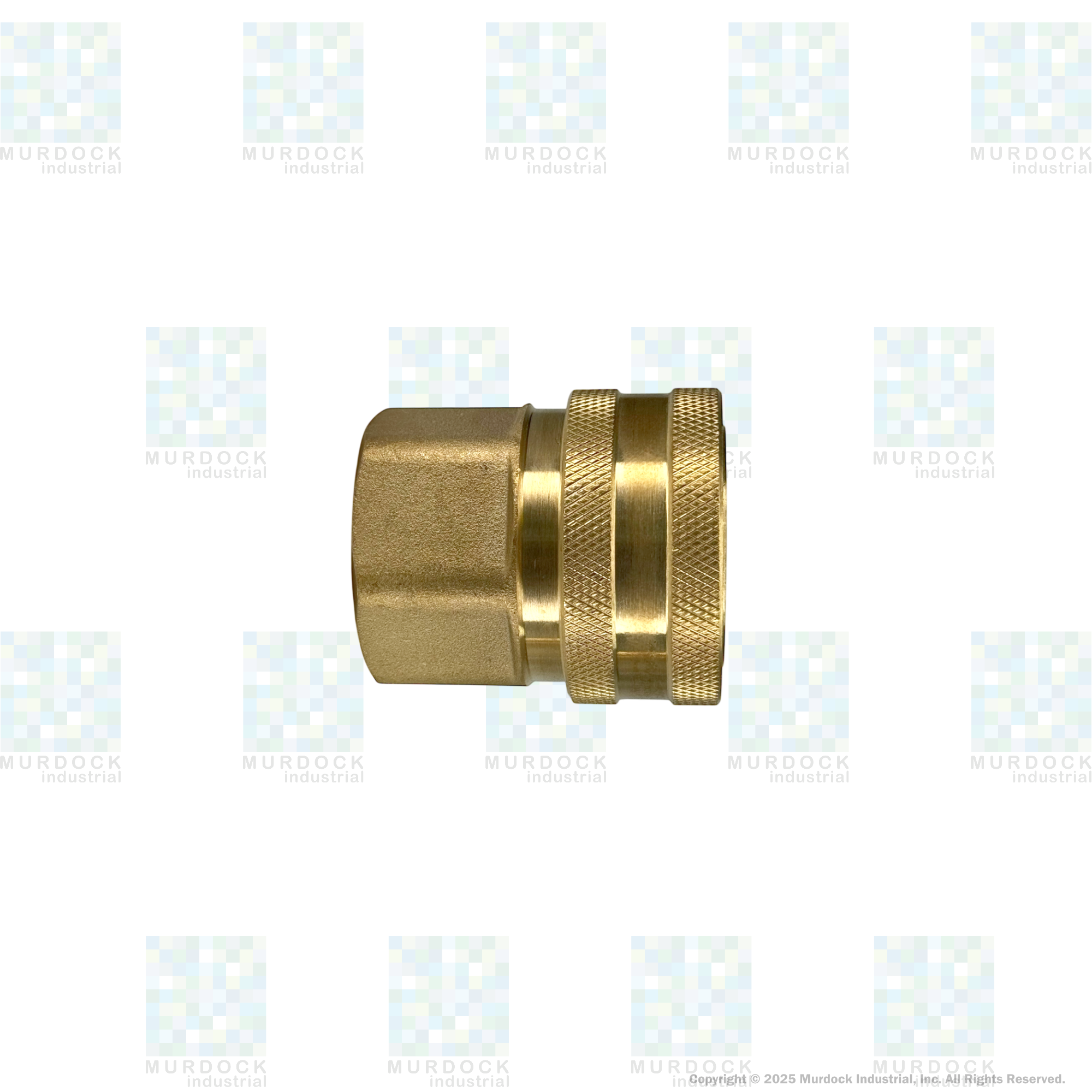 10EF10-B by Dixon Valve | Hydraulic Quick Disconnect Coupling | E-Series | 1-1/4" Female NPTF x 1-1/4" Straight-Through Interchange | Socket | Nitrile Seal | Brass