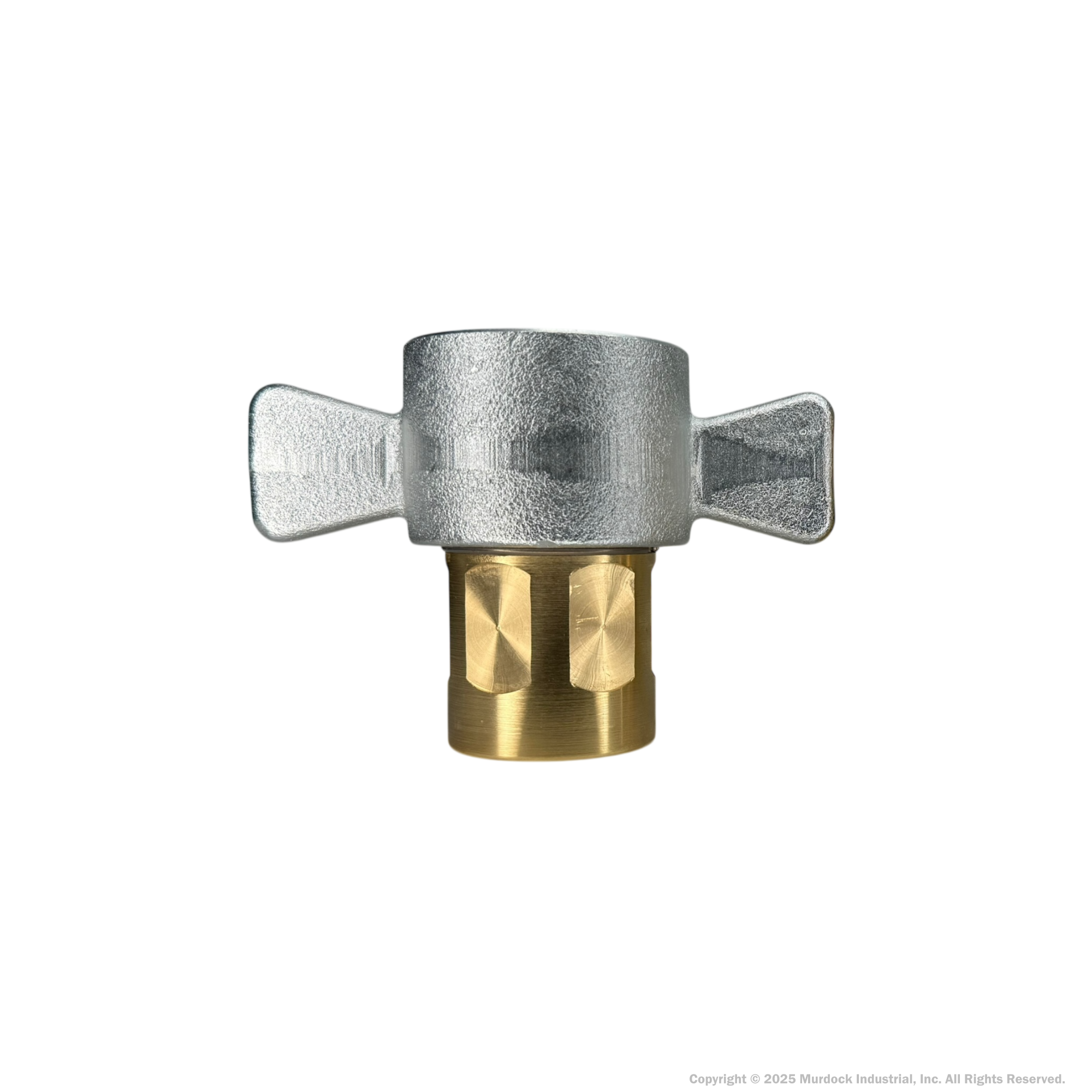 W10F10-B by Dixon Valve | Hydraulic Quick Disconnect Coupling | W-Series | 1-1/4" Female NPTF x 1-1/4" Wingstyle Interchange | Plug | Nitrile Seal | Brass