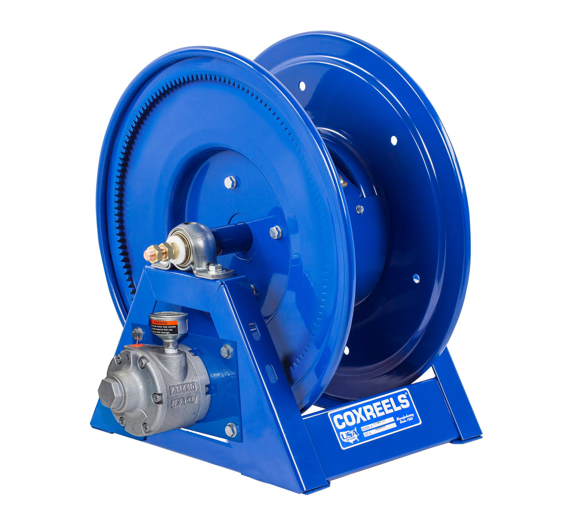 1125WCL-12-A by Coxreels | 1125WCL Series | Motor Driven Welding Cable Reel | #4 Gast Air Motor | #2, #1, #1/0 or #2/0 Cable, 450A | Steel | 600/500/400/300ft Capacity, Cable Not Included