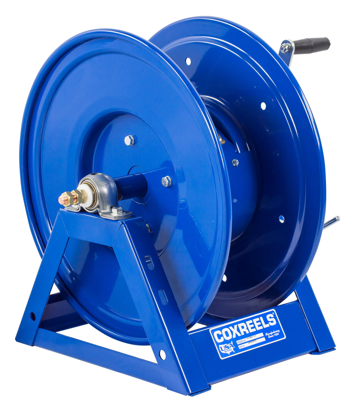 1125WCL-6-C by Coxreels | 1125WCL Series | Hand Crank Welding Cable Reel | #2, #1, #1/0 or #2/0 Cable, 450A | Steel | 300/250/200/150ft Capacity, Cable Not Included