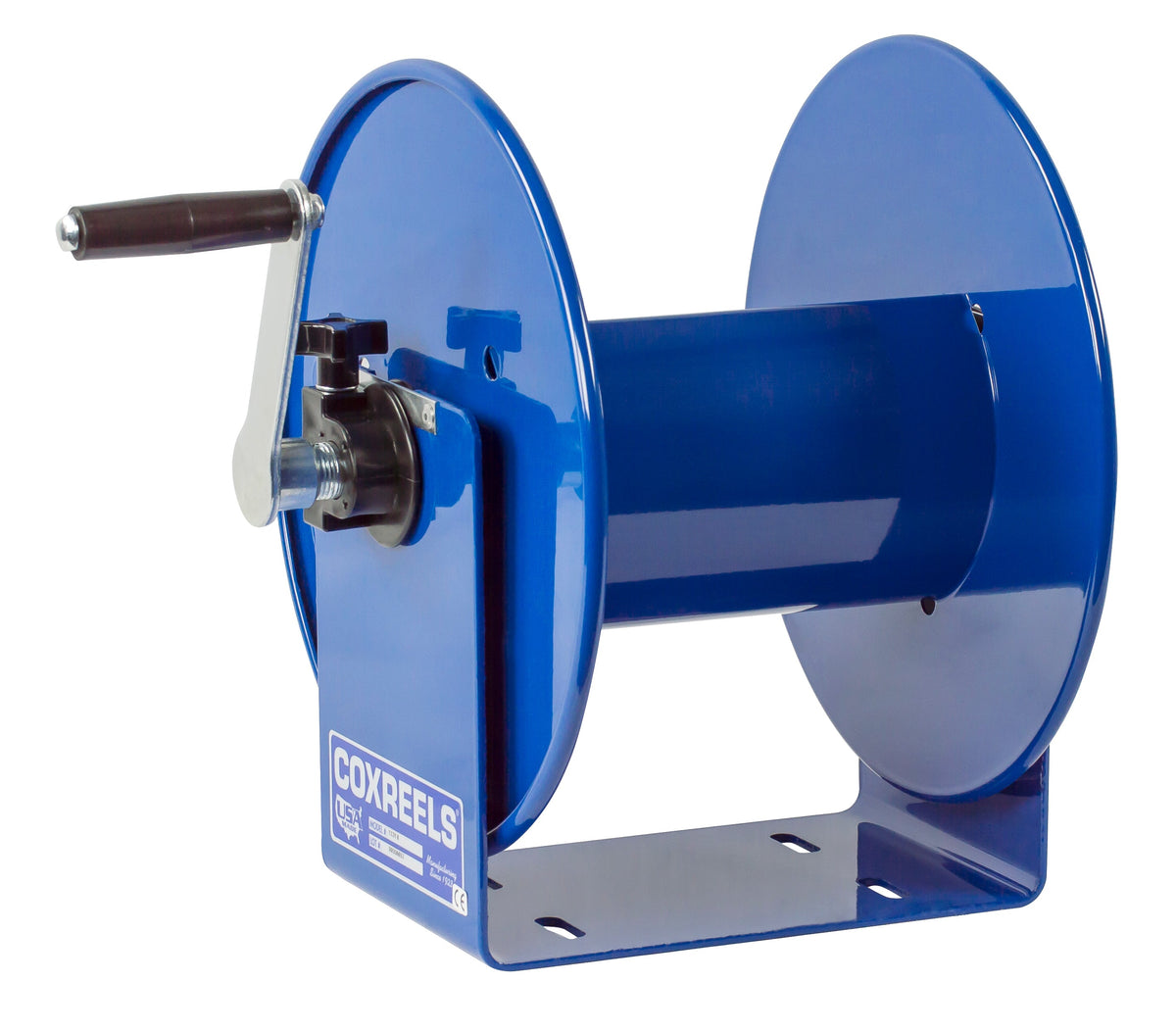 112Y-4 by Coxreels | 112Y Series | Hand Crank Cord Storage Reel | 8/3 or 10/3 or 12/3 or 16/3 Cord | Steel | 40/75/150/300ft Capacity, Cord Not Included