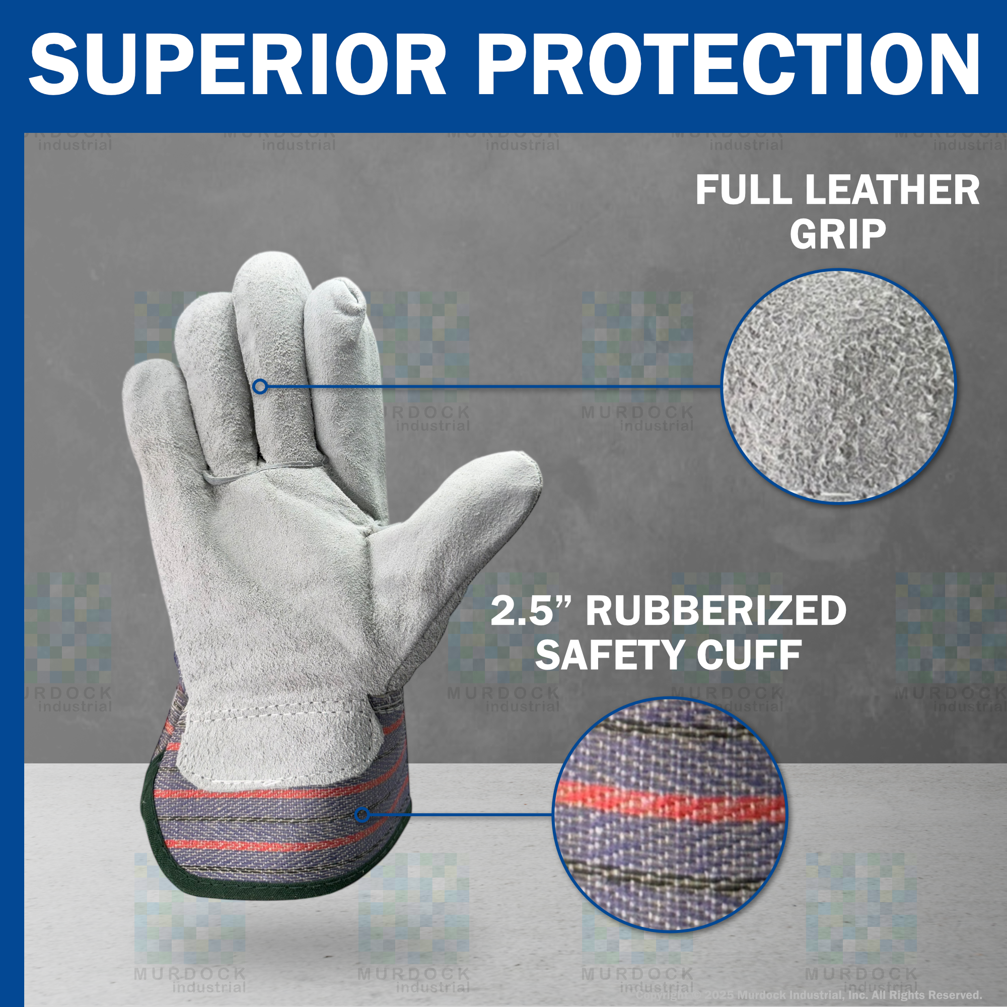 1160-M by Seattle Gloves | Leather Palm Glove | Medium | Pack of 12