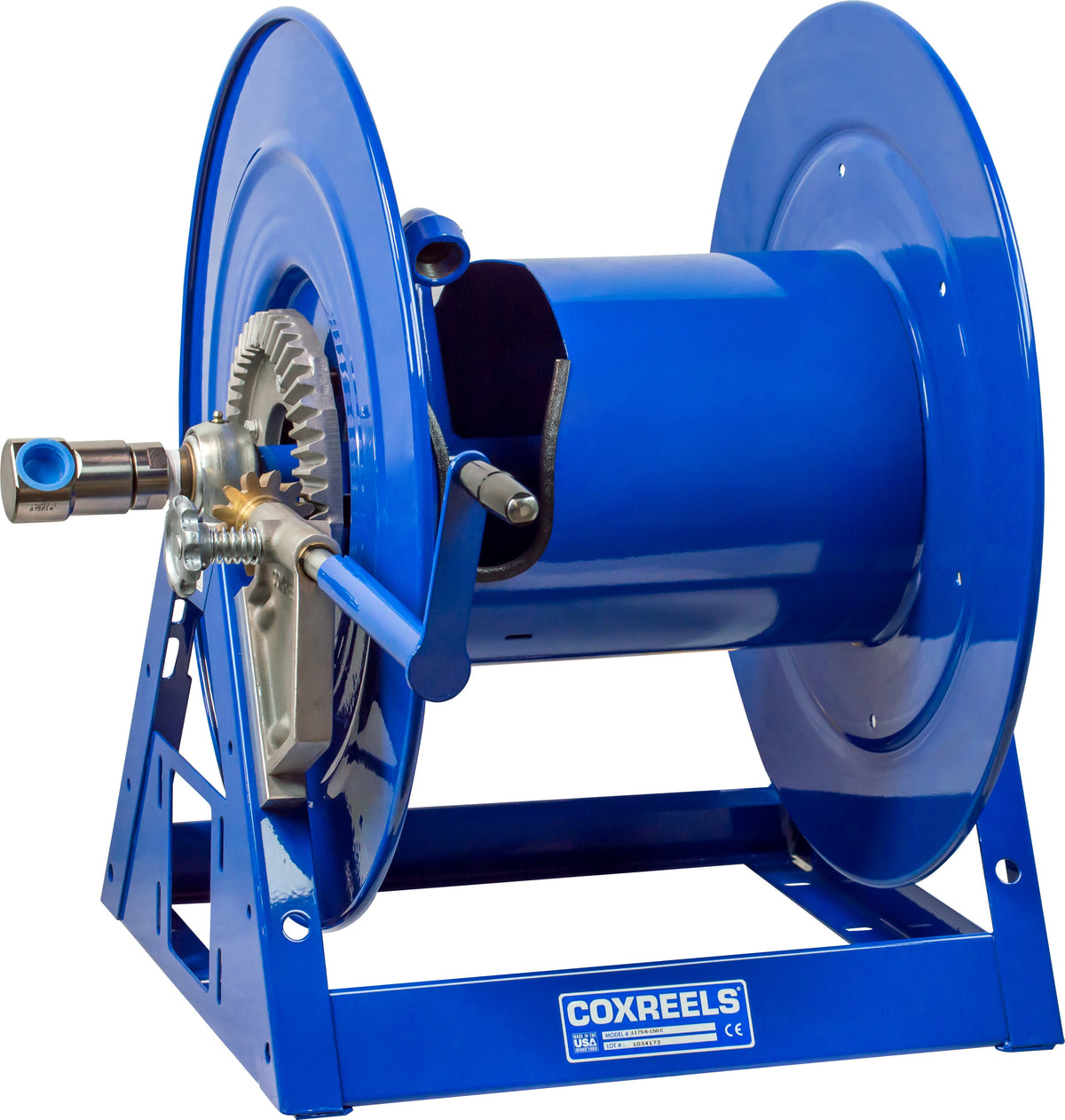 1175-6-100-C by Coxreels | 1175 Series | 3,000 PSI Hand Crank Hose Reel | 1" Hose ID, 1" FNPT Inlet | Steel | 100ft Capacity, Hose Not Included