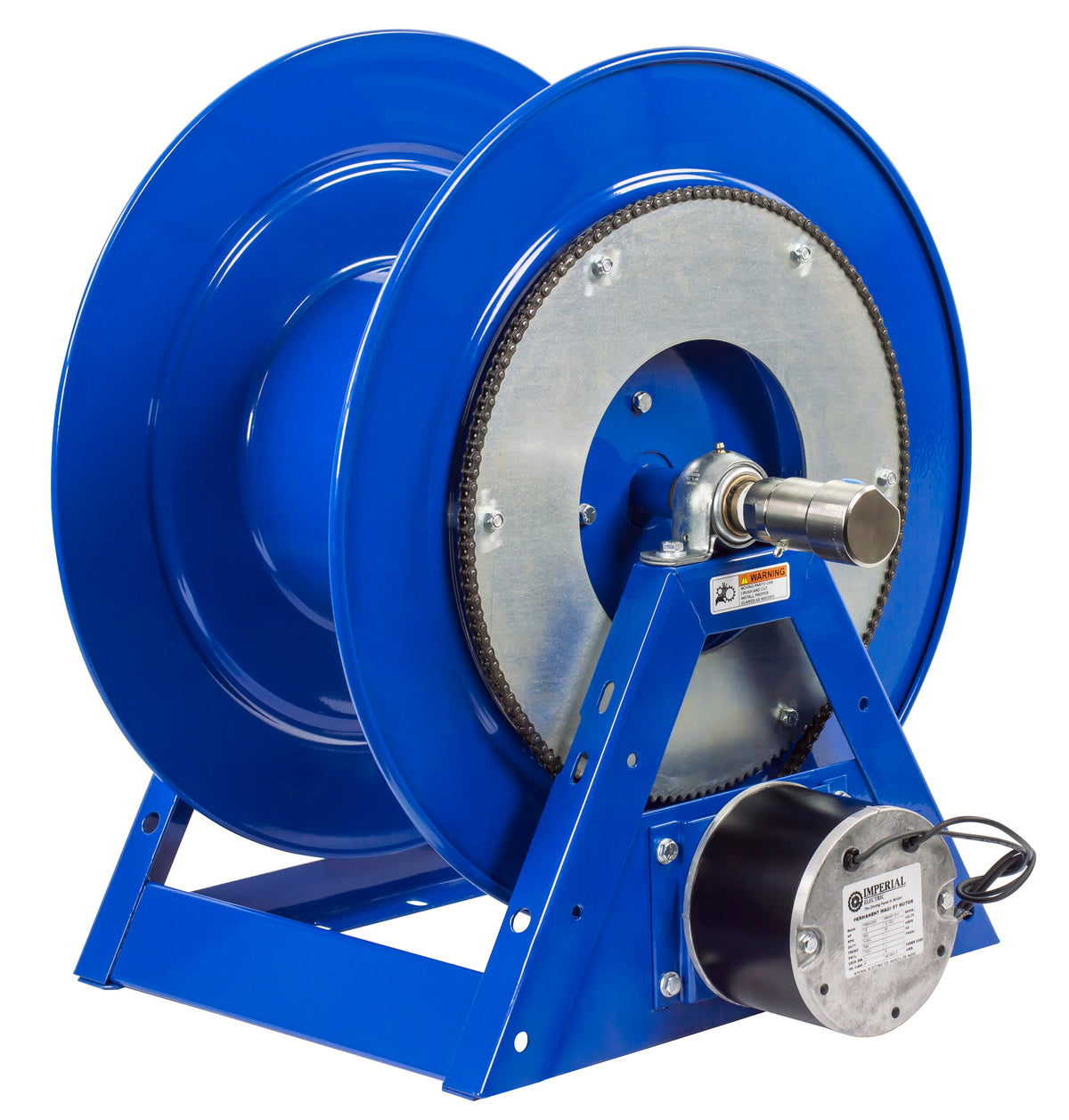 1175-6-200-E by Coxreels | 1175 Series | 3,000 PSI Motor Driven Hose Reel | 12V DC 1/3 HP Electric Motor | 1" Hose ID, 1" FNPT Inlet | Steel | 200ft Capacity, Hose Not Included