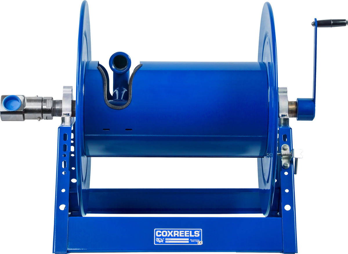 1185-2028-BUXX by Coxreels | 1185-BUXX Series | 3,000 PSI Hand Crank Hose Reel | 1-1/2" Hose ID, 1-1/2" FNPT Inlet | Steel | 125ft Capacity, Hose Not Included