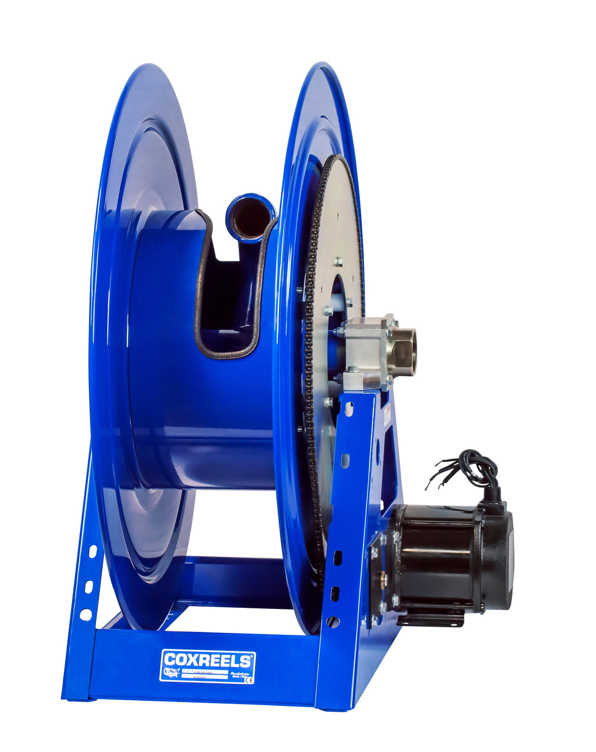 1195-932-EAV3 by Coxreels | 1195 Series | 1,000 PSI Motor Driven Hose Reel | 115V AC 1/2 HP Explosion Proof Electric Motor | 2" Hose ID, 2" FNPT Inlet | Steel | 50ft Capacity, Hose Not Included