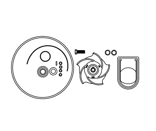 12000ABN by Banjo | 2" Pump Repair Kit | 5 Vane | Buna