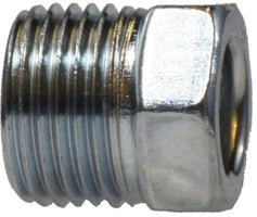 12003 by Midland | Inverted Flare Fitting | 1/4" Male Inverted Flare | 7/16-24" Thread | Nut | Zinc Chromate Steel