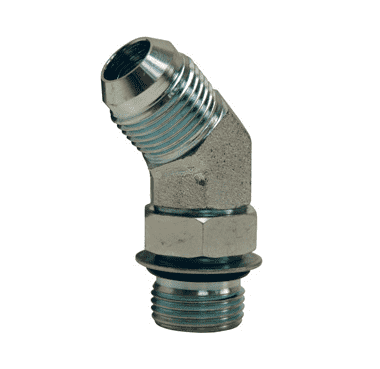 1240-08-08 Dixon Valve Zinc Plated Steel 45 deg. 3/4"-16 Male SAE O-Ring Boss Thread x 3/4"-16 Male SAE Screw Thread